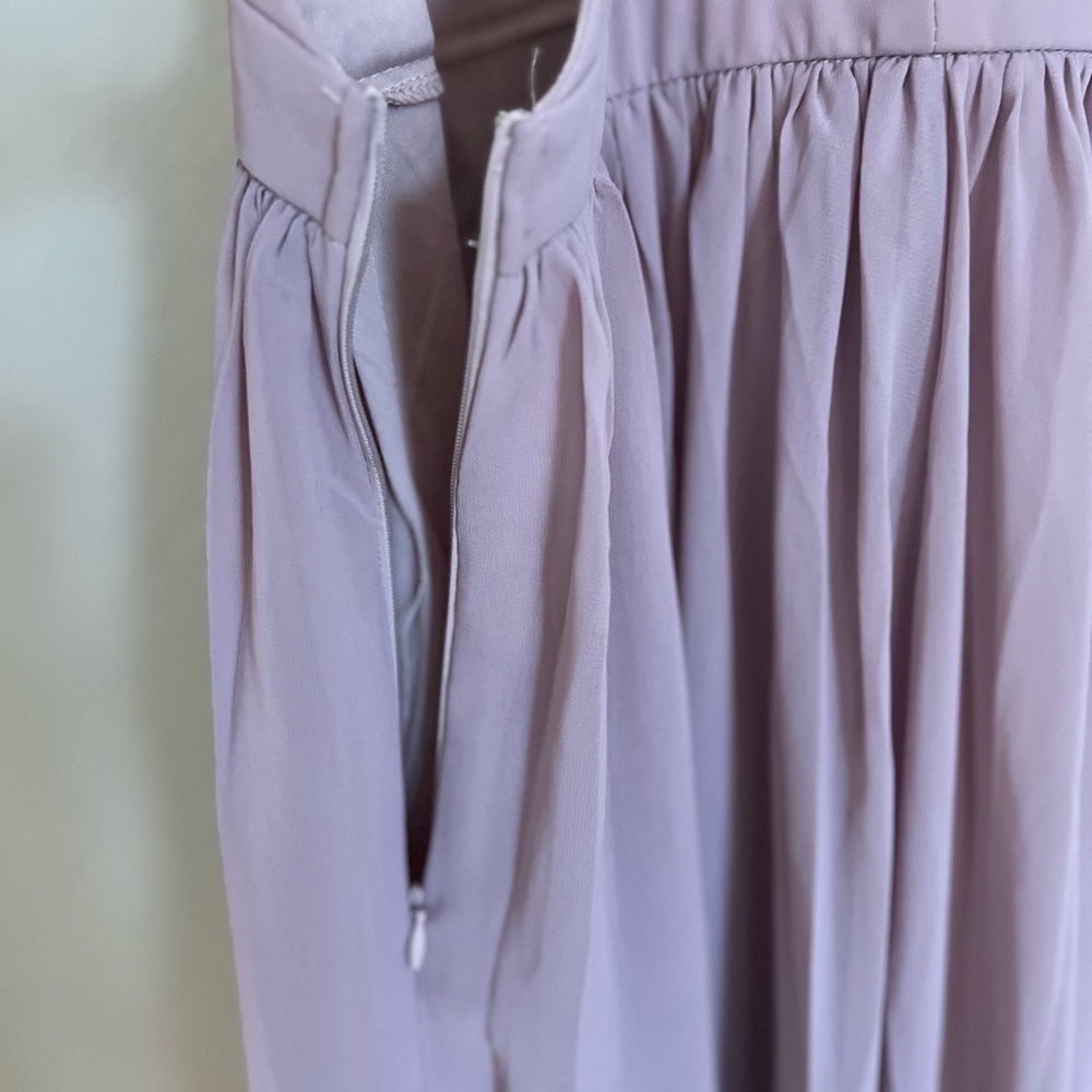 Ballroom Bliss Dusty Lilac Pleated Maxi Dress - Picture 7 of 8